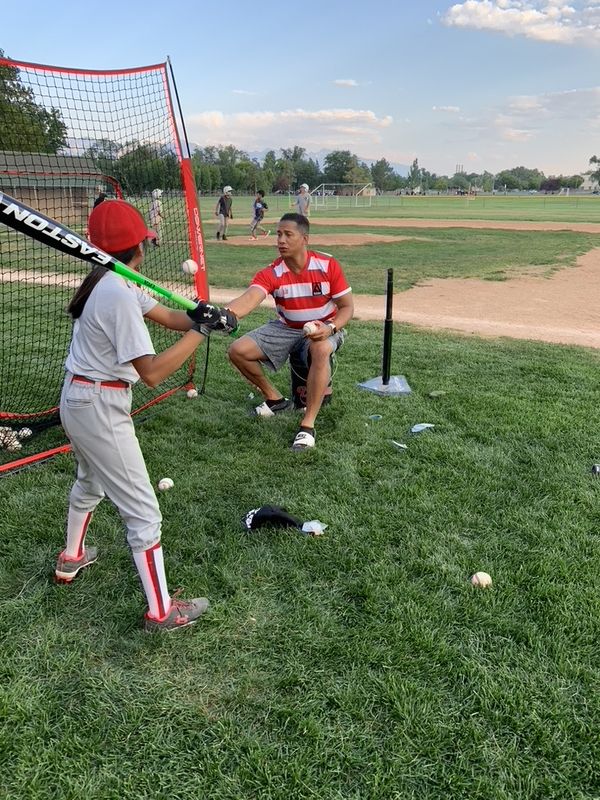 Aaron Wiley coaching youth baseball on the West Side